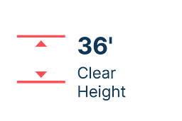 36' clear height