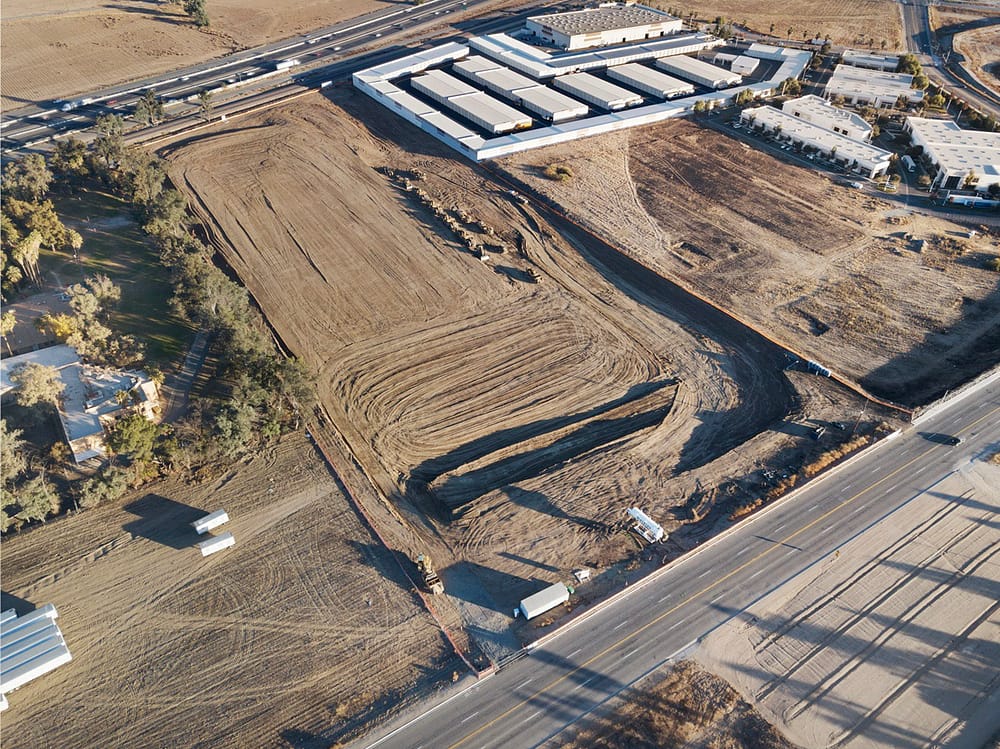 aerial progress photography for industrial real estate