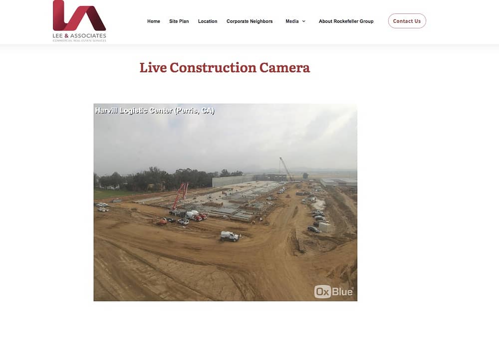 live cam feature on website