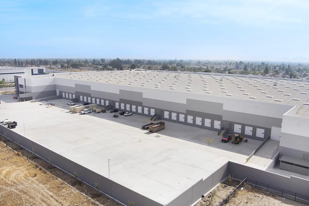 warehouse exterior drone photography