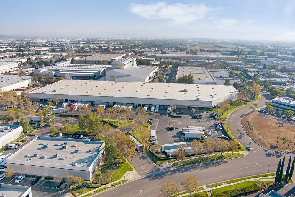 industrial real estate drone photography California's Inland Empire