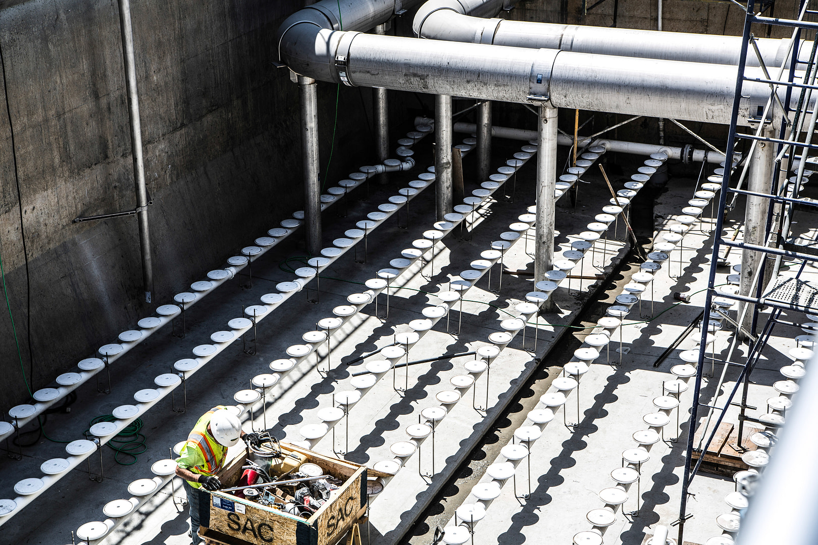 progress photography of WWTP in El Estero, CA