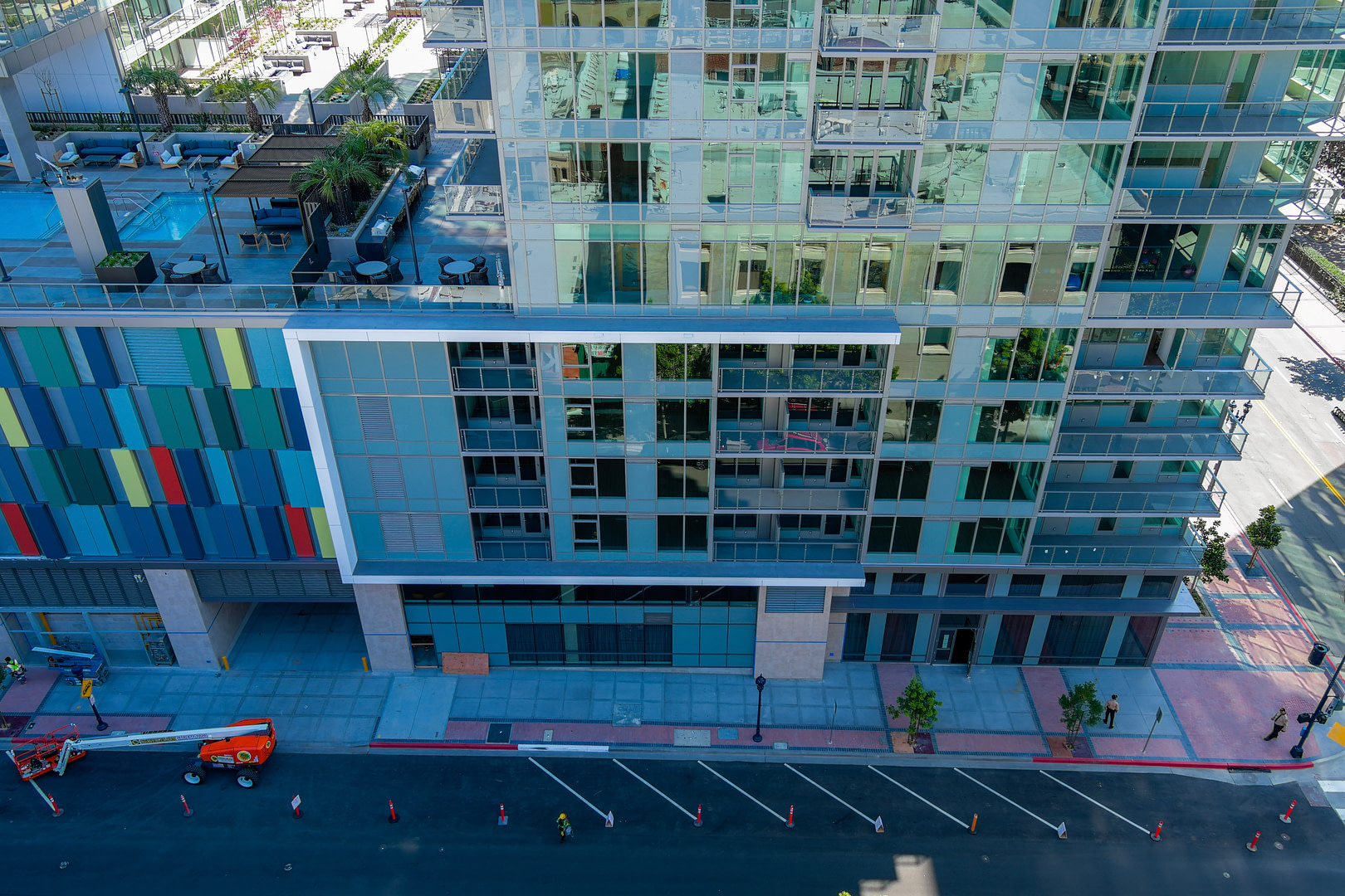 San Diego drone final photography at Bosa Block
