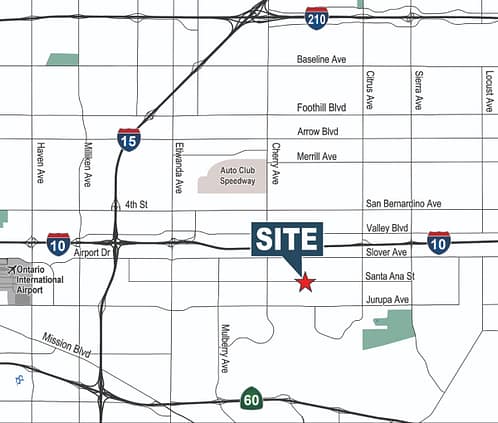10905 Hemlock Ave, Fontana Map