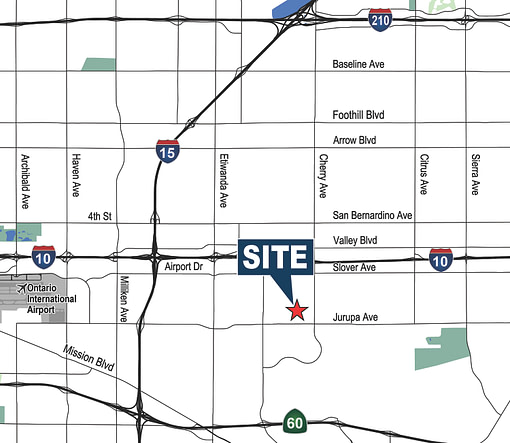 13592 Slover Ave, Fontana Map