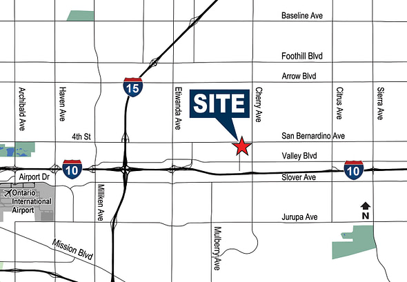 11090 Almond Ave, Fontana Map